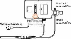 Схема подключения промышленного мини нагревателя воздуха Leister LE Mini Sensor Kit